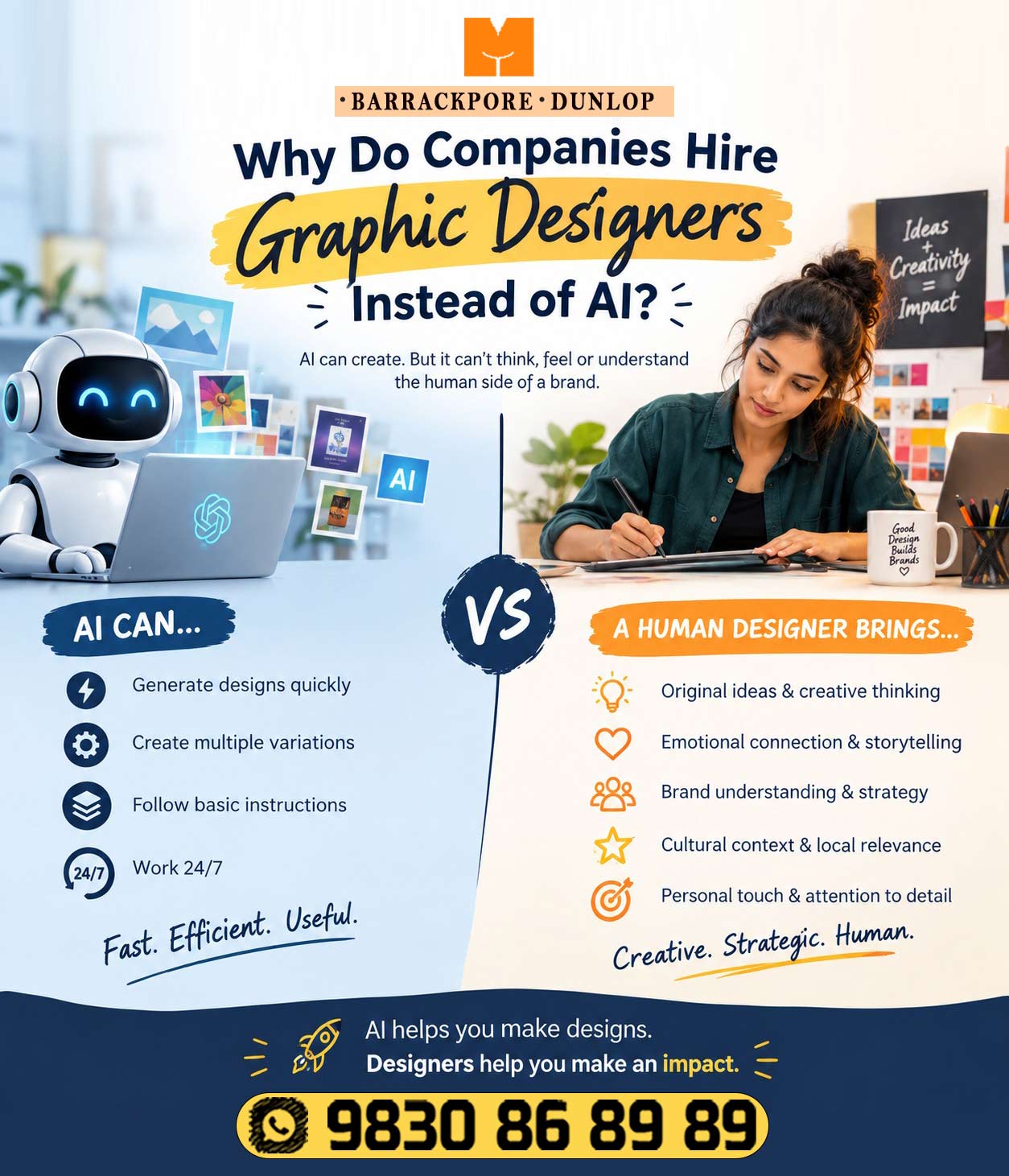 Why Companies Hire Certified Graphic Designers Rather Than AI